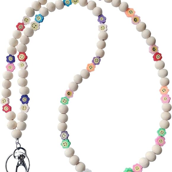 Other - Fashion Wooden Beaded Lanyard - Portable teacher lanyards, Lanyard for Teachers